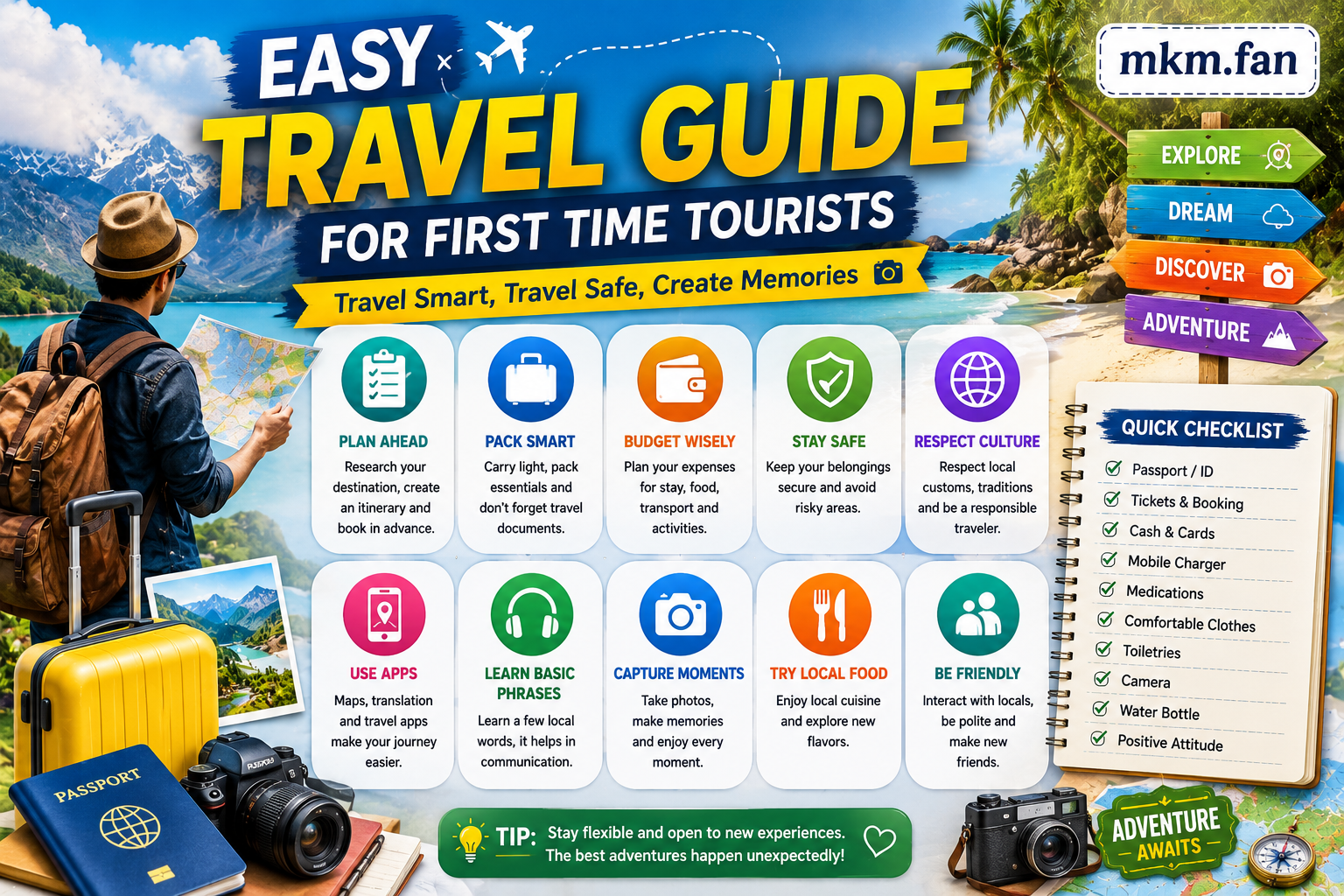Easy Travel Guide for First Time Tourists