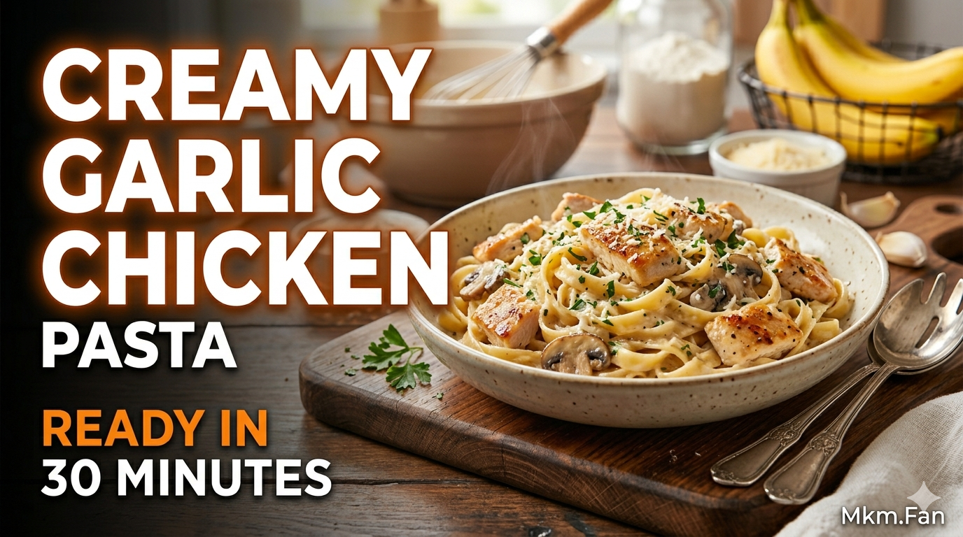 Creamy Garlic Chicken Pasta — Ready in 30 Minutes
